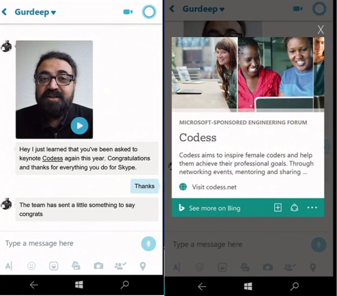 Cortana Skype