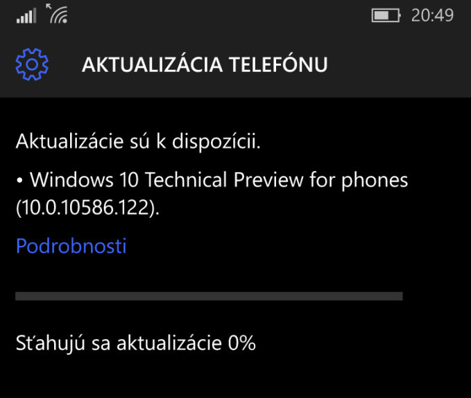 Windows 10 Mobile Aktualizacia