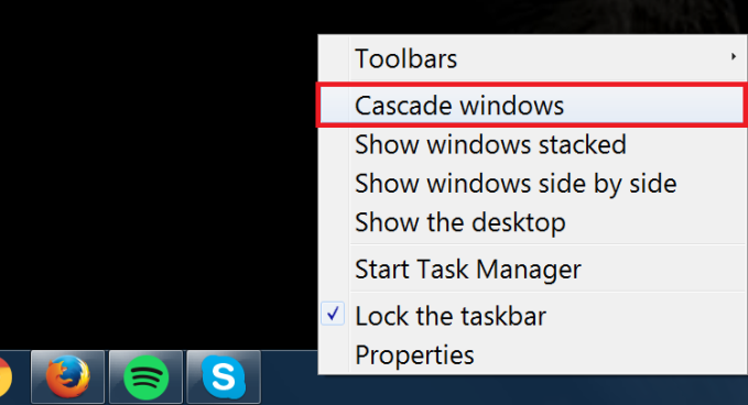 windows cascade