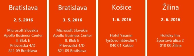 Microsoft Roadshow _ dátumy