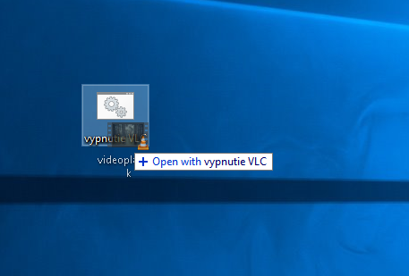 VLC vypnutie