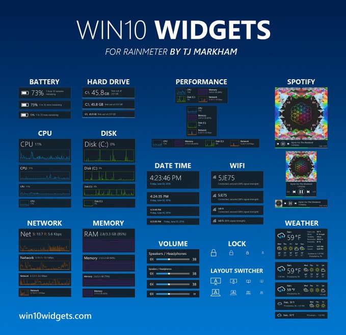 Win10 Widgets