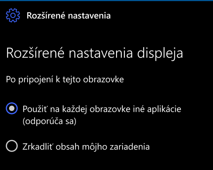 Rozšírené nastavenia 2