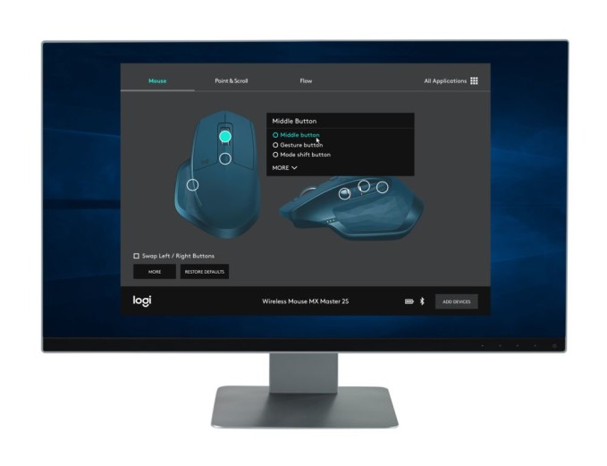 Logitech MX Master 2S PC Monitor