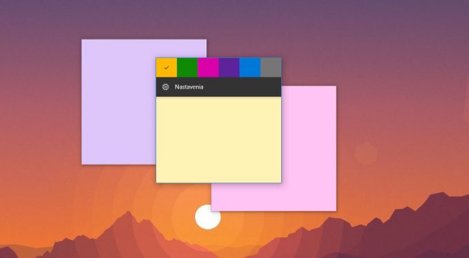 rýchle poznámky windows 10